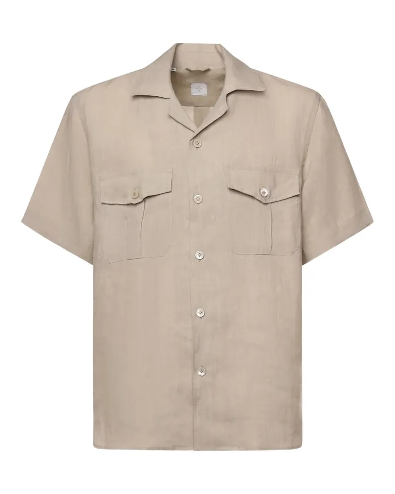 Eleventy chest-pocket short-sleeve shirt - Nude Nude