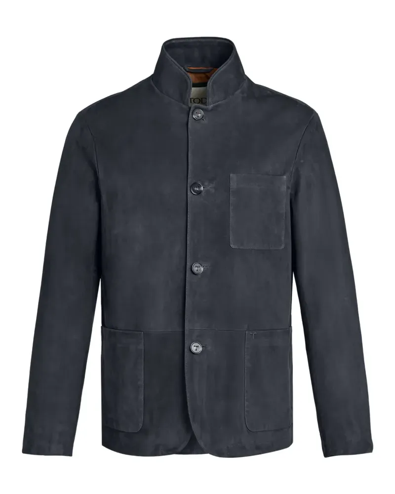 TOD'S Jacke aus Wildleder mit Knöpfen - Blau Blau