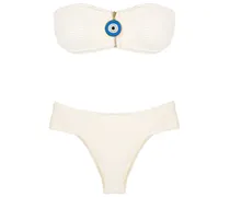 Bikini mit Augen - Weiß