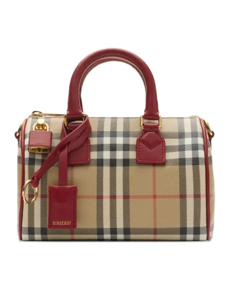 Burberry Mini-Tasche mit Bowling Check - Nude Nude