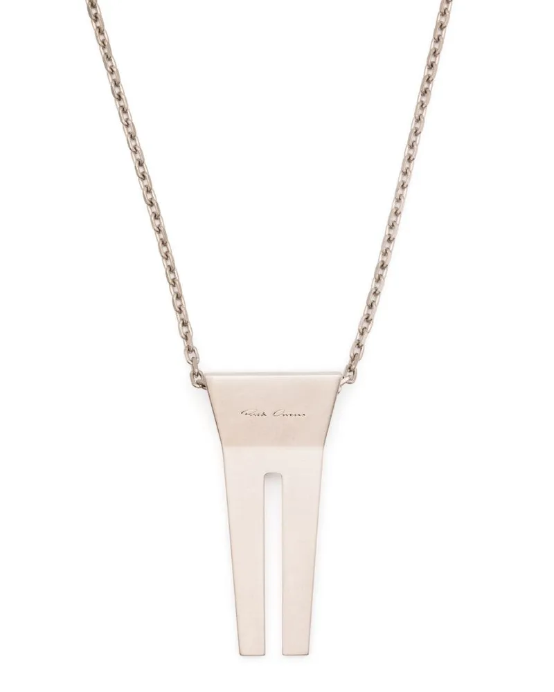 Rick Owens Halskette mit Anhänger - Metallic Metallic