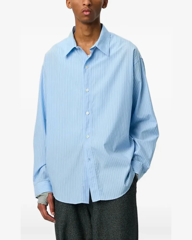 Mfpen Gestreiftes Essay Hemd - Blau Blau