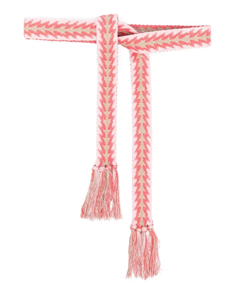 Pierre-Louis Mascia Gemusterter Gürtel - Rosa Rosa