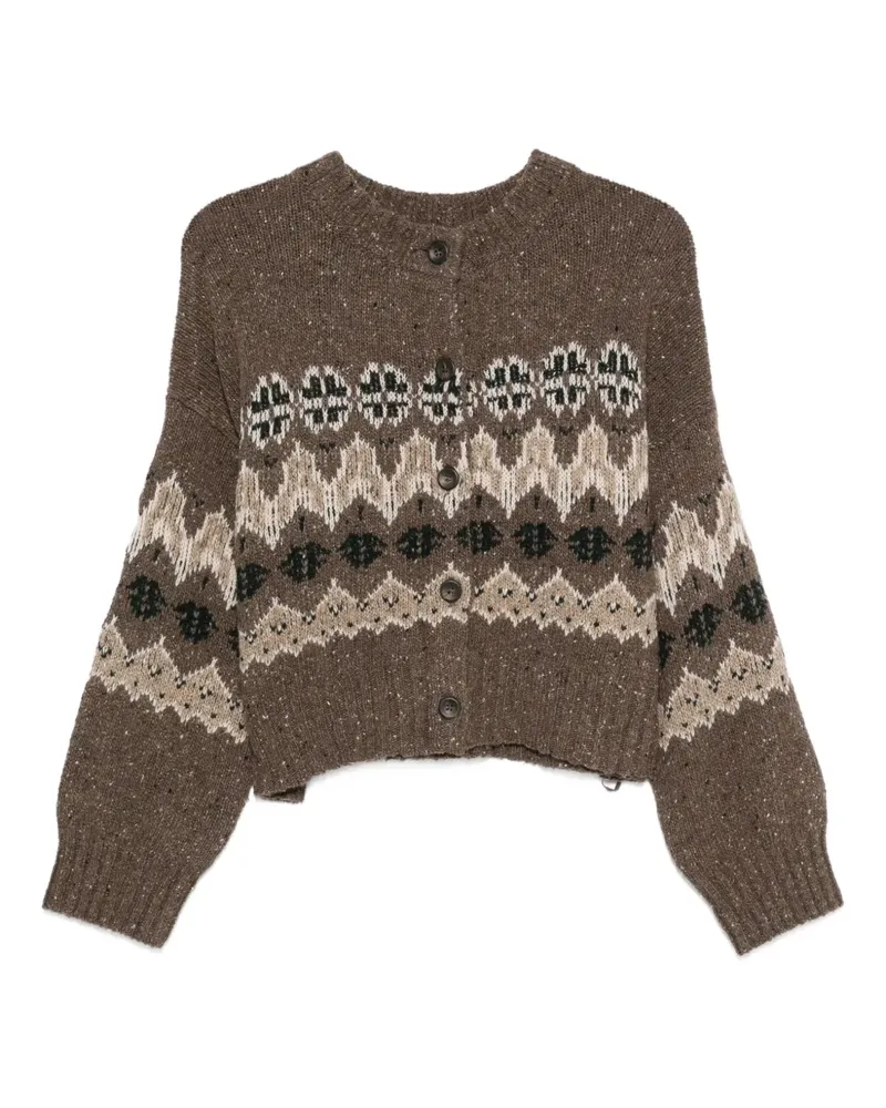 Altuzarra fairisle-knit button-up cardigan - Braun Braun