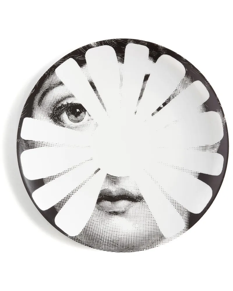 Fornasetti Tema e Variazioni n.37 Wandteller Weiß