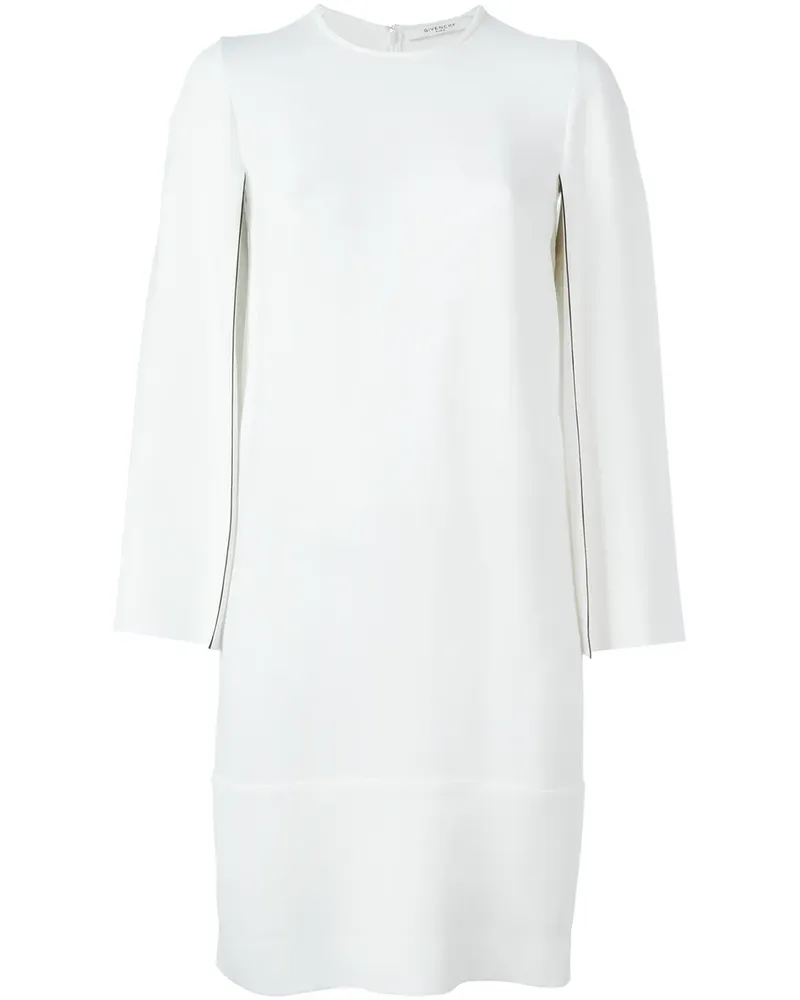 Givenchy Seidenkreppkleid mit geschlitzten Ärmeln - Weiß Weiß