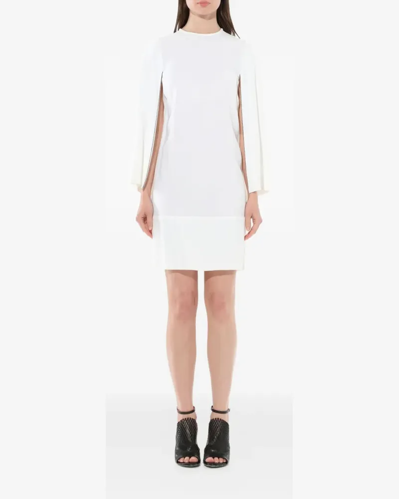 Givenchy Seidenkreppkleid mit geschlitzten Ärmeln - Weiß Weiß