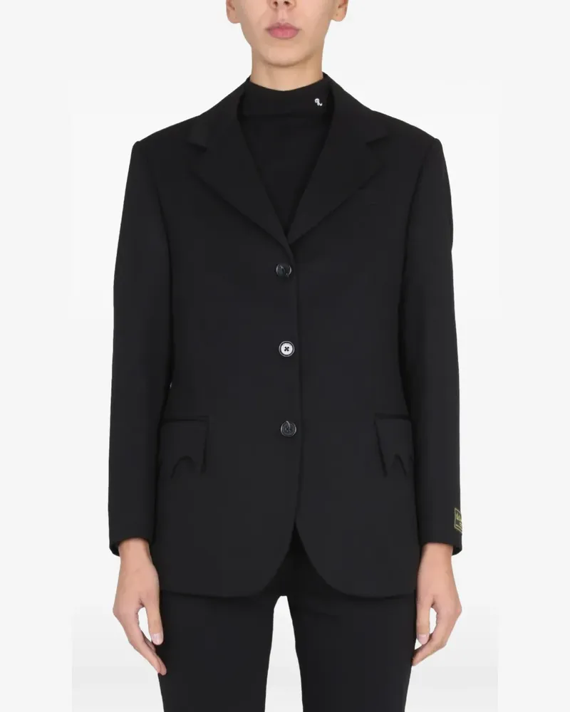 Raf Simons single-breasted blazer - Schwarz Schwarz