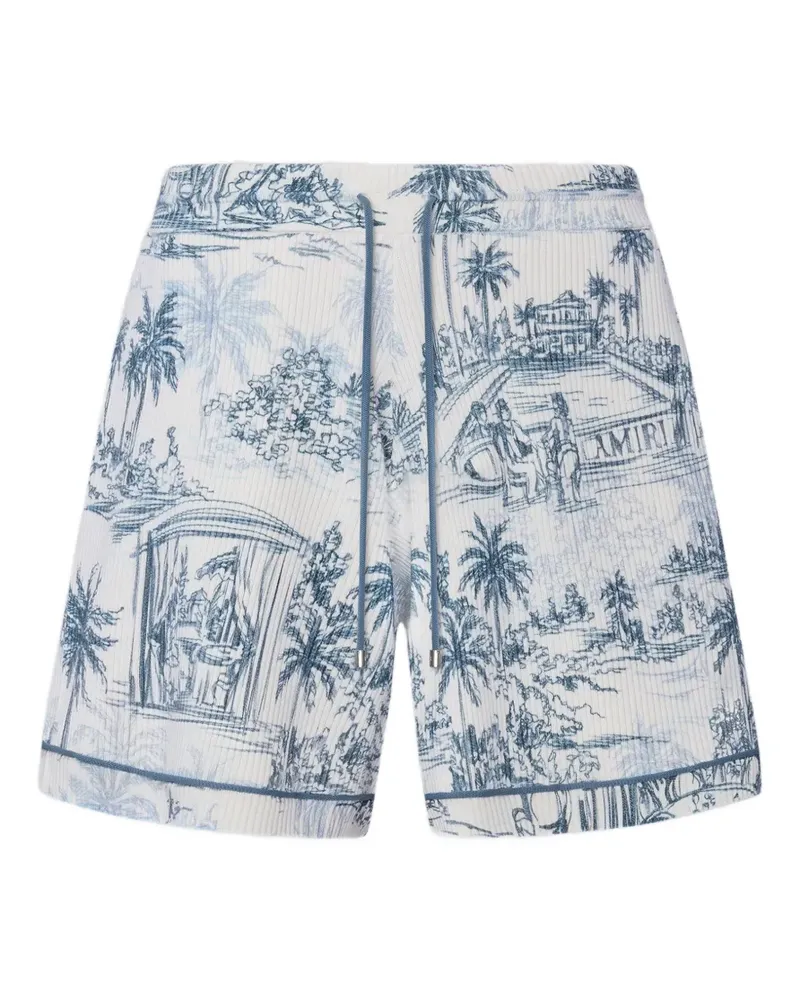 Amiri Shorts mit Palmen-Print - Weiß Weiß