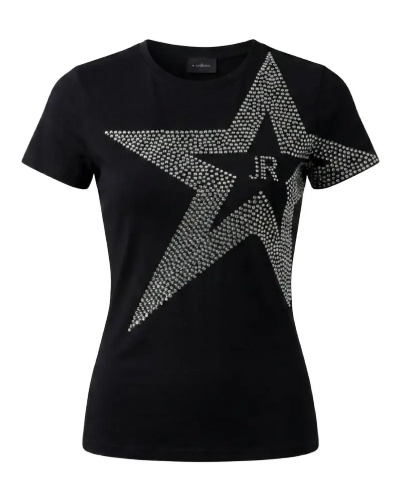 John Richmond T-Shirt mit Strass - Schwarz Schwarz