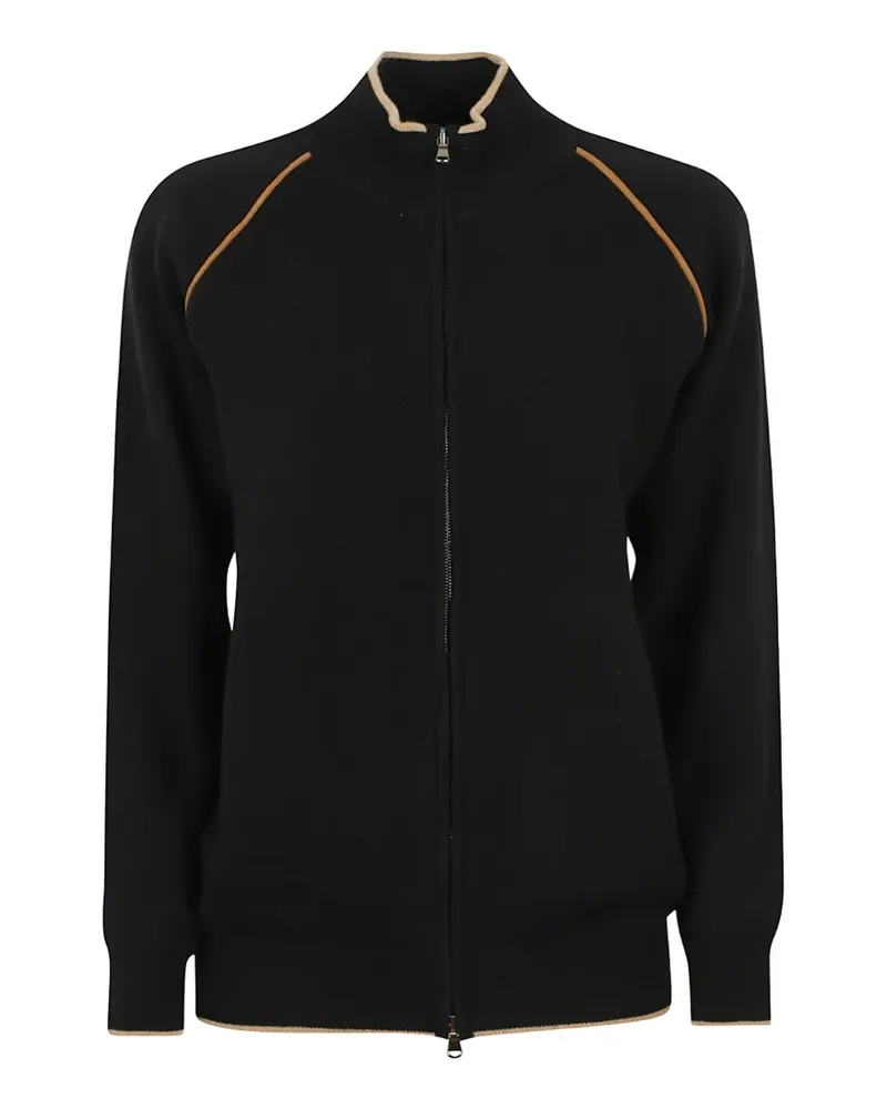 Kiton Cardigan mit Kontrastdetails - Schwarz Schwarz