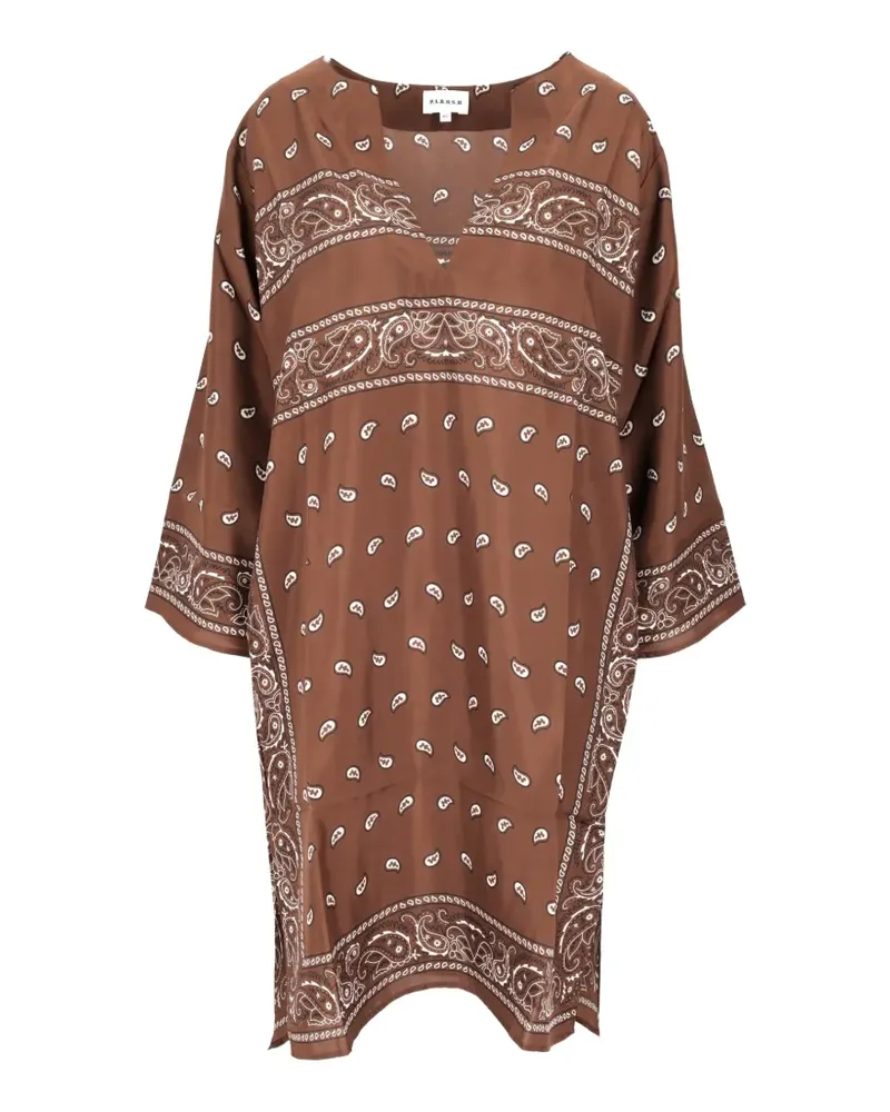 P.A.R.O.S.H. P.A.R.O H. Kleid mit V-Ausschnitt - Braun Braun