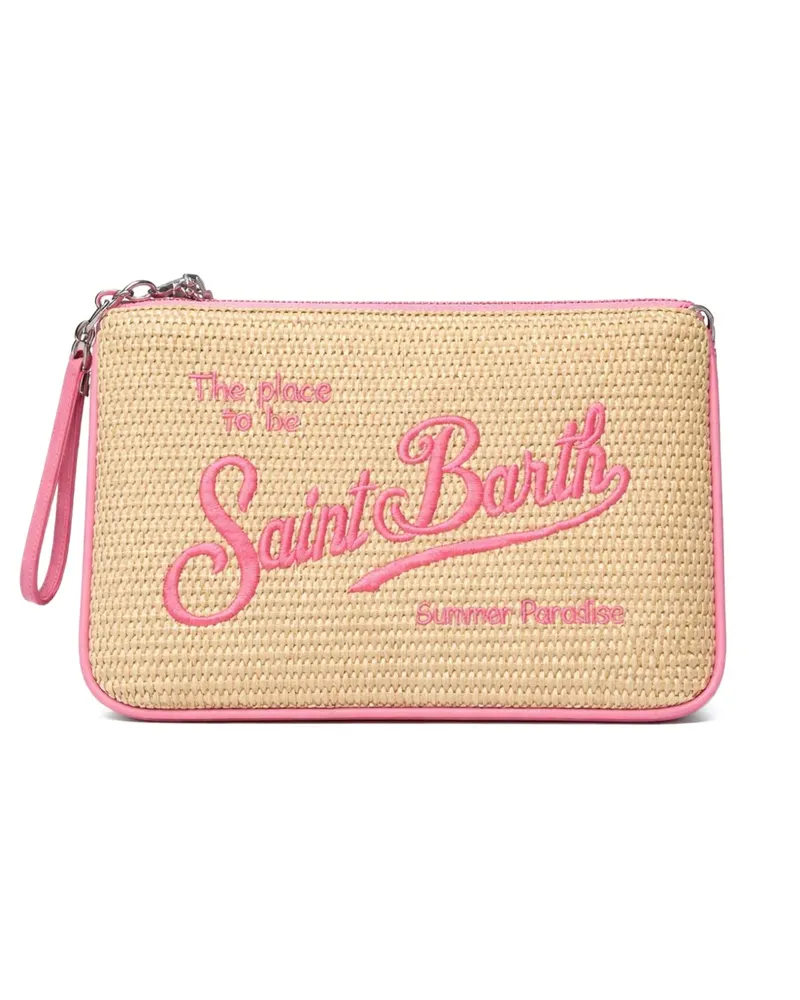 MC2 Saint Barth Parisienne Clutch mit Stickerei - Nude Nude