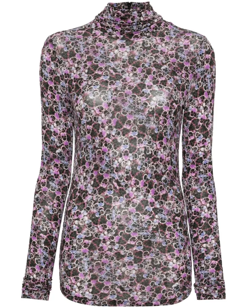Isabel Marant Joyela Oberteil mit Blumen-Print - Violett Violett
