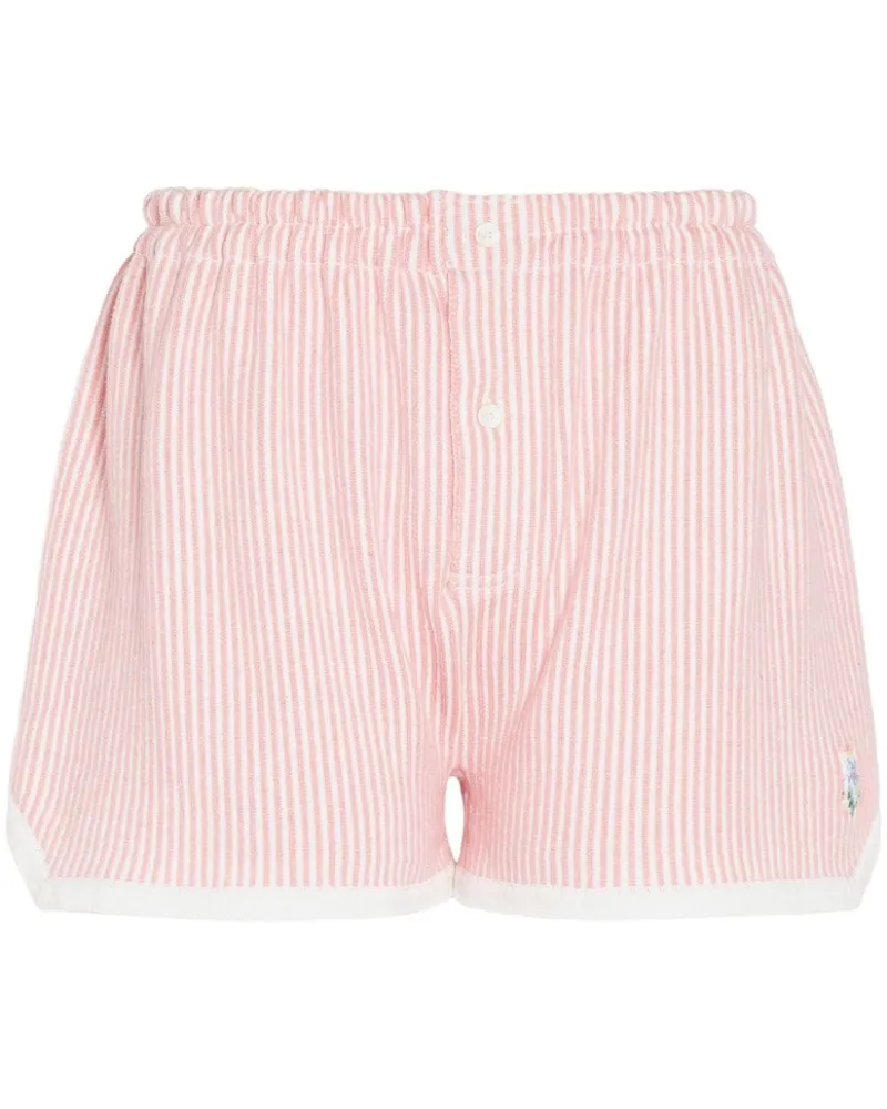 Barrie Gestreifte Shorts - Rosa Rosa