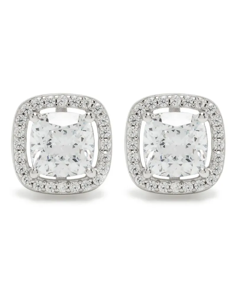 APM Monaco Eckige Ohrstecker mit Verzierung - Silber Silber