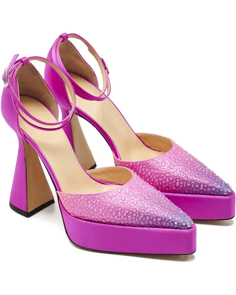Mach & Mach Plateau-Pumps mit Kristallen - Rosa Rosa