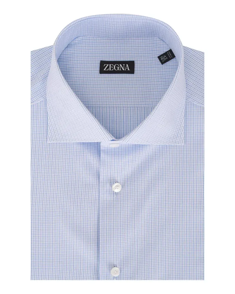 Ermenegildo Zegna checked-pattern shirt - Weiß Weiß
