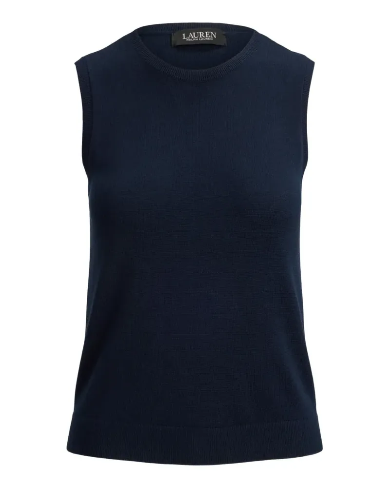 Ralph Lauren Top mit geripptem Saum - Blau Blau