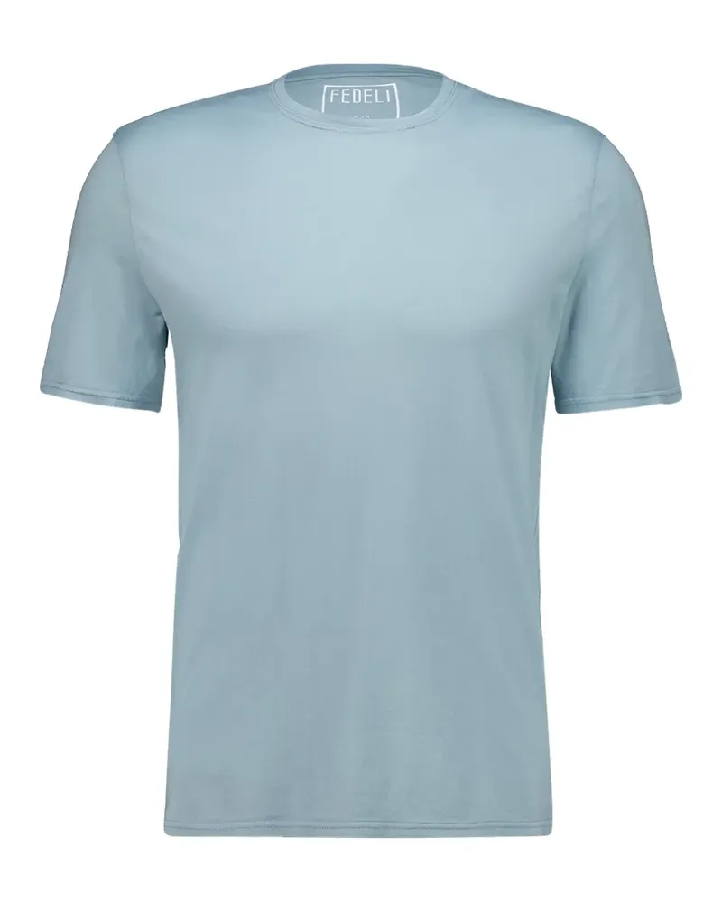 Fedeli Gary knitted cotton t-shirt - Blau Blau