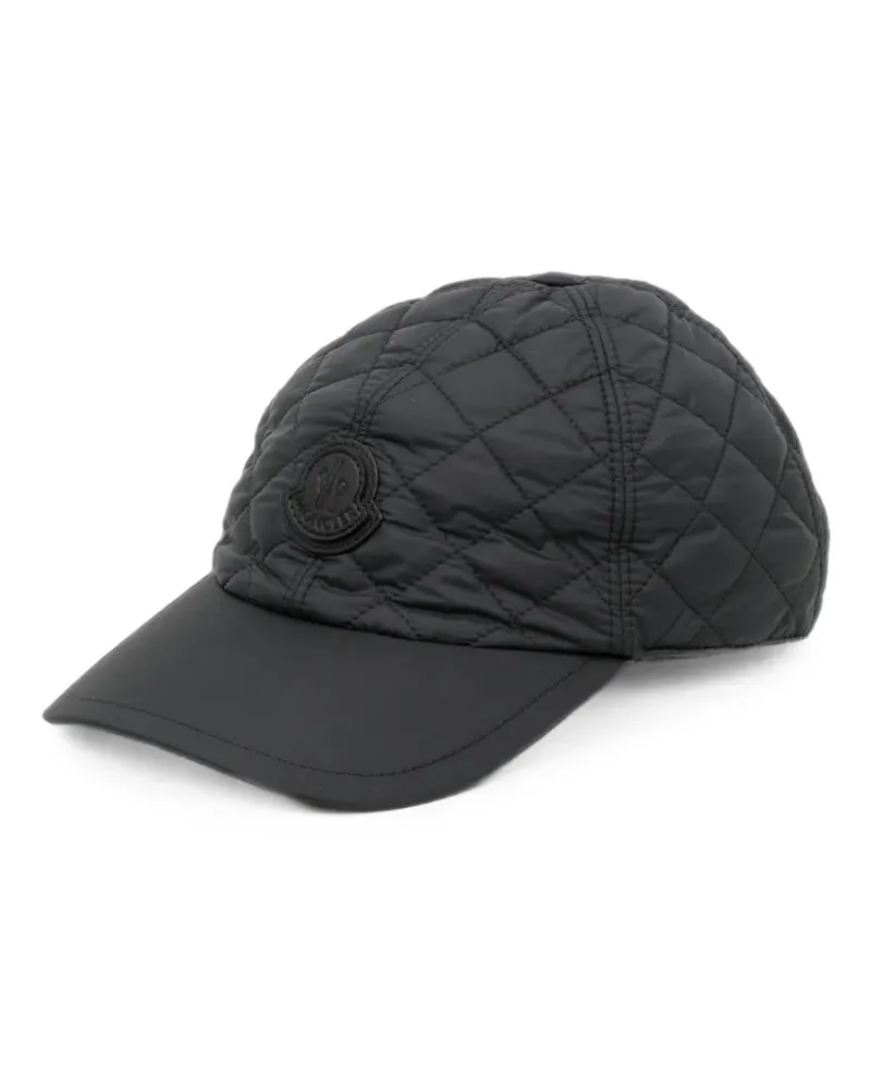Moncler diamond-quilted baseball cap - Schwarz Schwarz