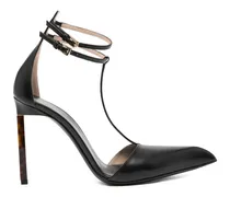 Pumps mit T-Riemen 105mm - Schwarz
