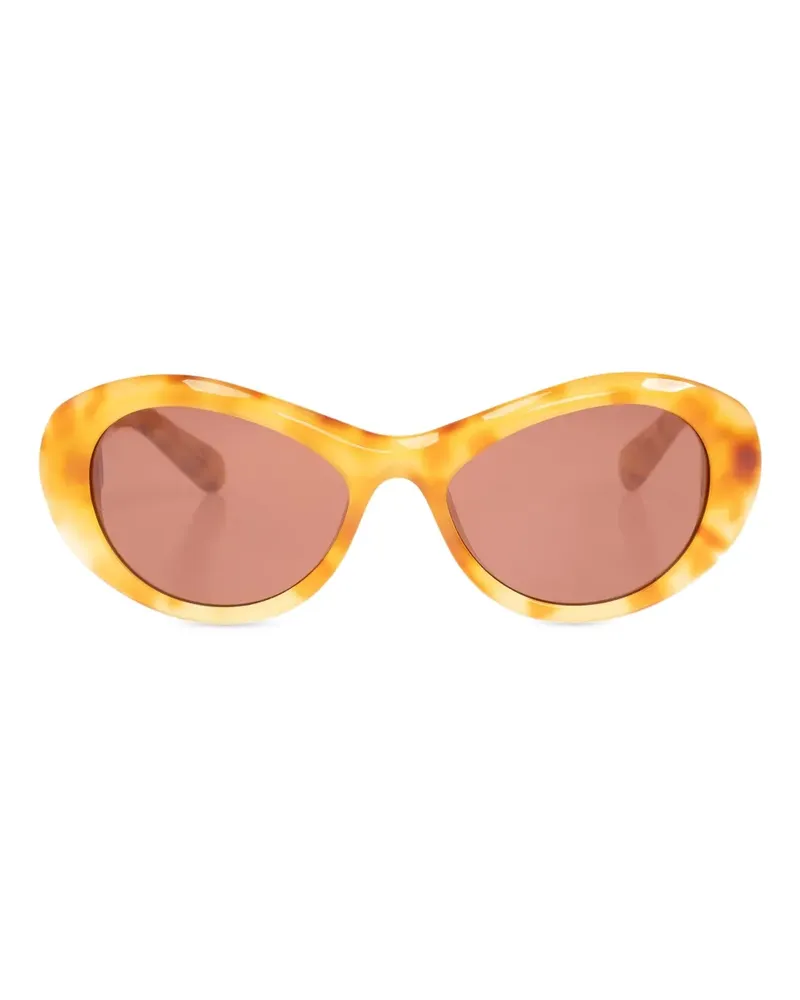 Jacquemus Sonnenbrille mit ovalem Gestell - Gelb Gelb