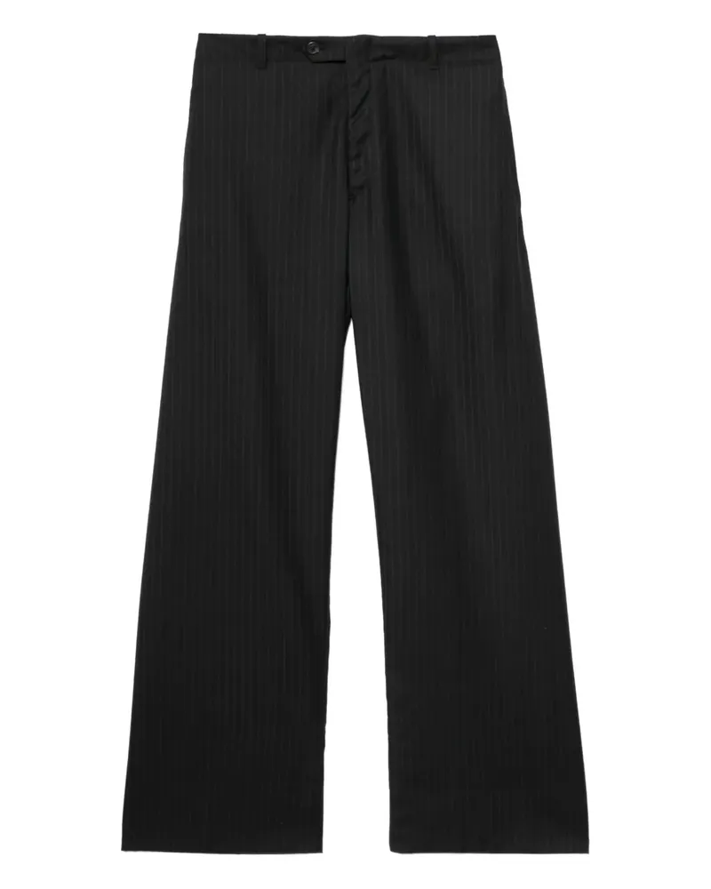 Our Legacy Wollhose mit Nadelstreifen - Schwarz Schwarz