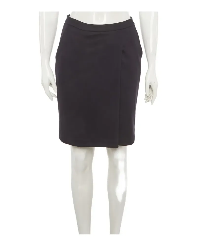 Max Mara wrap-design pencil mini skirt - Blau Blau
