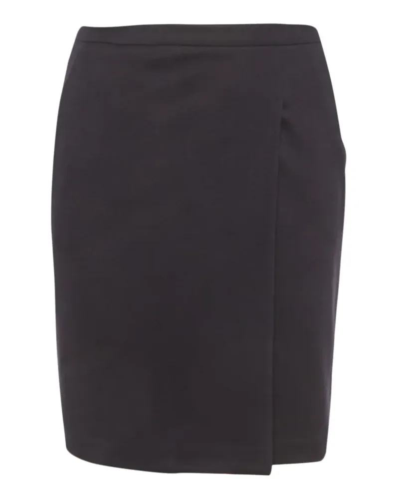 Max Mara Gewickelter Bleistift-Minirock - Blau Blau