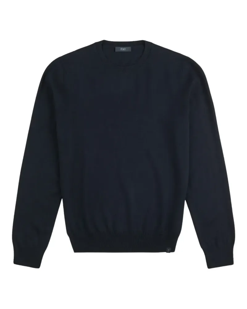 Fay Pullover mit rundem Ausschnitt - Blau Blau