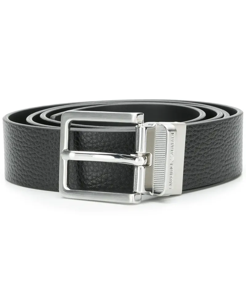 Emporio Armani Gürtel mit Logo-Schnalle - Schwarz Schwarz