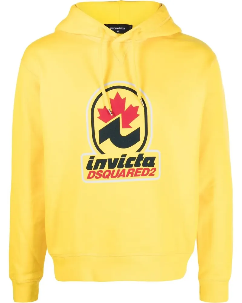 Dsquared2 Hoodie mit Invicta-Print - Gelb Gelb