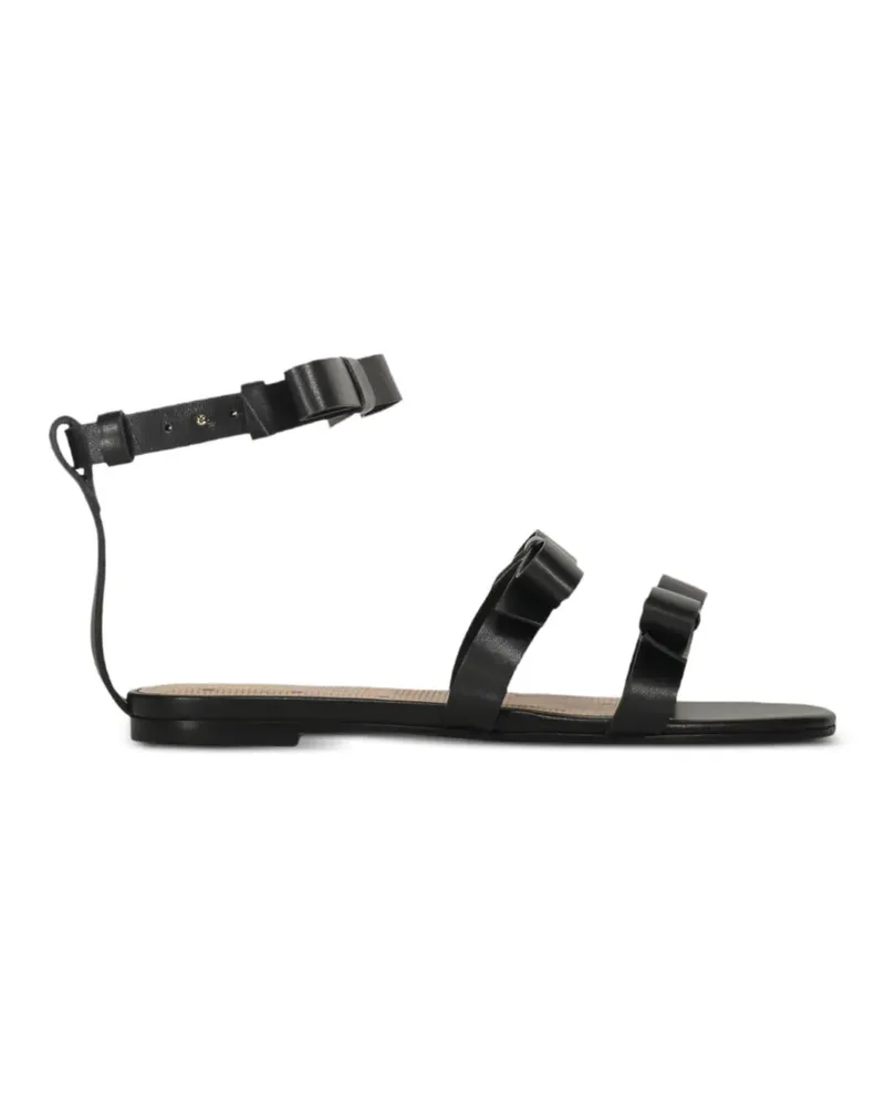 RED Valentino bow-detail ankle-strap sandals - Schwarz Schwarz