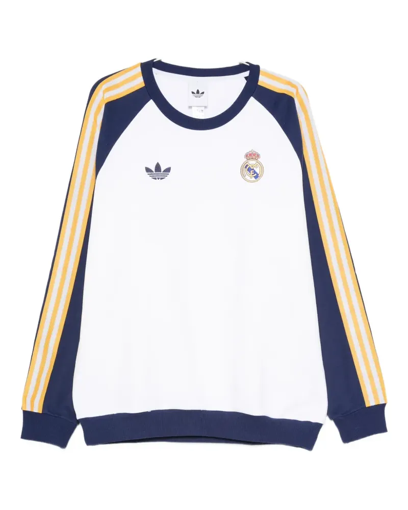 adidas Real OG raglan-sleeve stripe-detail sweatshirt - Weiß Weiß