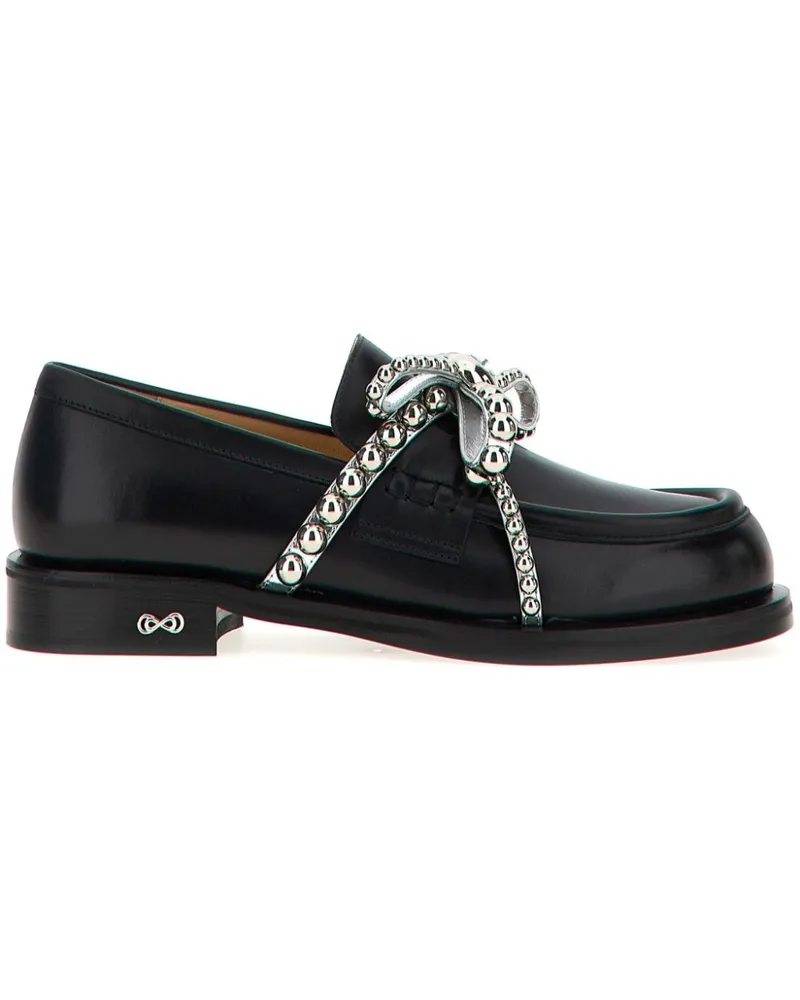 Mach & Mach Loafer mit Nieten - Schwarz Schwarz