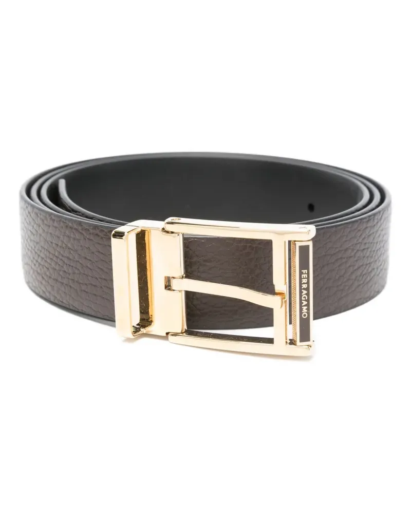 Ferragamo Gürtel mit Logo-Gravur - Braun Braun