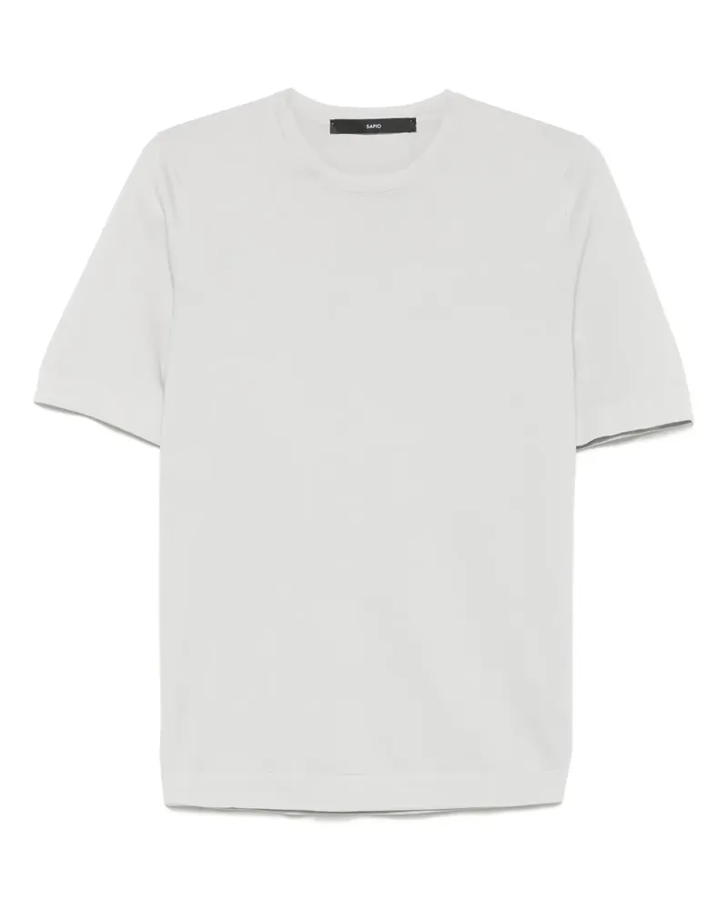 Sapio Fein gestricktes T-Shirt - Grau Grau