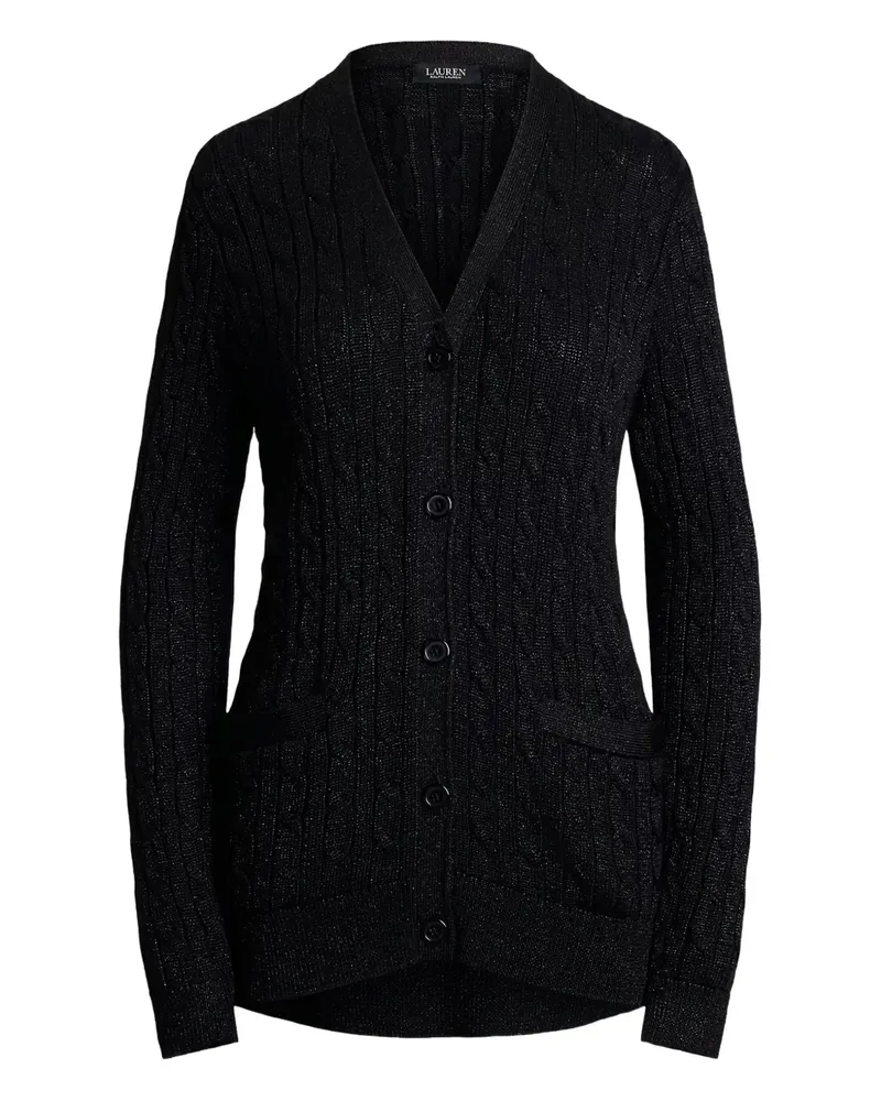 Ralph Lauren Cardigan mit Zopfmuster - Schwarz Schwarz