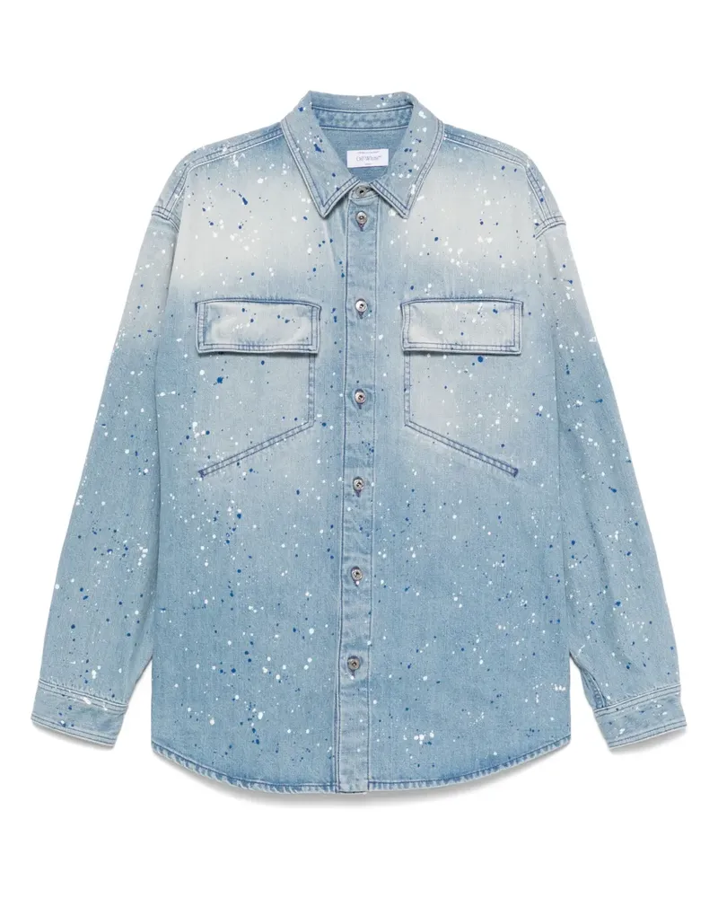 OFF-WHITE Hemd mit Farbklecksen - Blau Blau