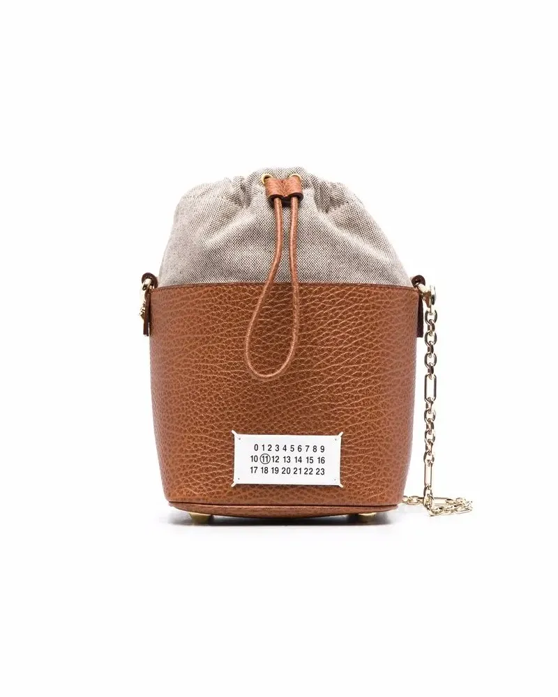 Maison Margiela Kleine 5AC Beuteltasche - Braun Braun