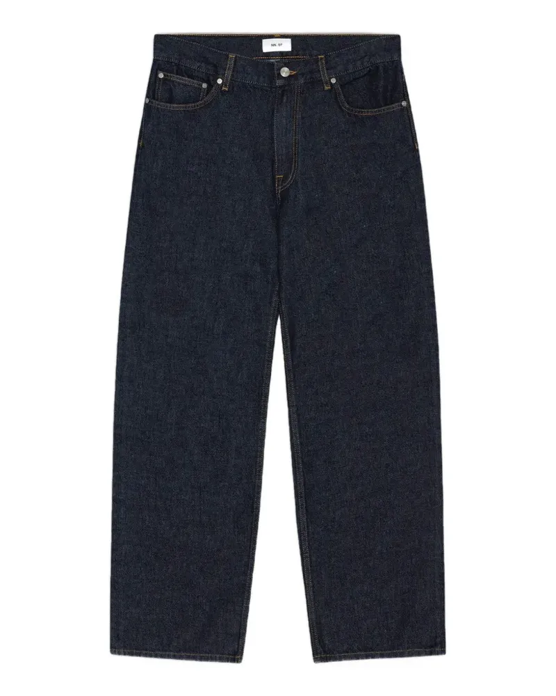 NN 07 Ross logo-patch jeans - Blau Blau