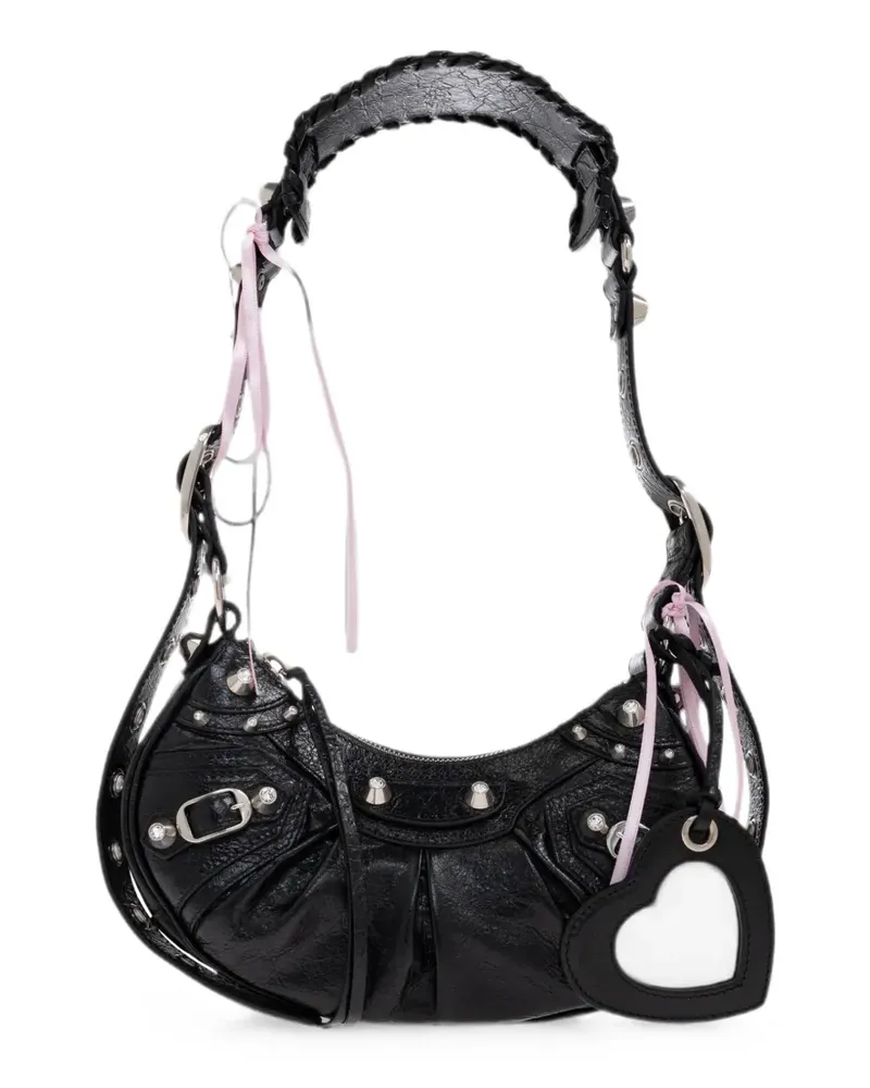 Balenciaga Le Cagole XS Schultertasche mit Nieten - Schwarz Schwarz