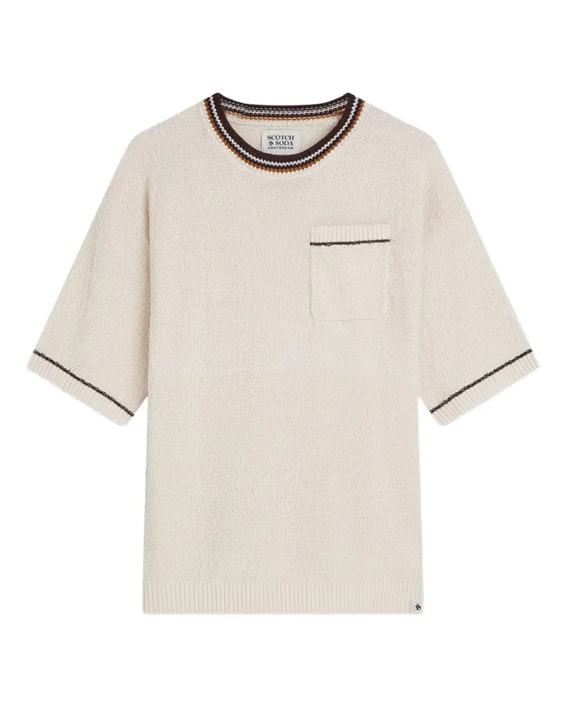 Scotch&Soda Gestricktes T-Shirt - Nude Nude