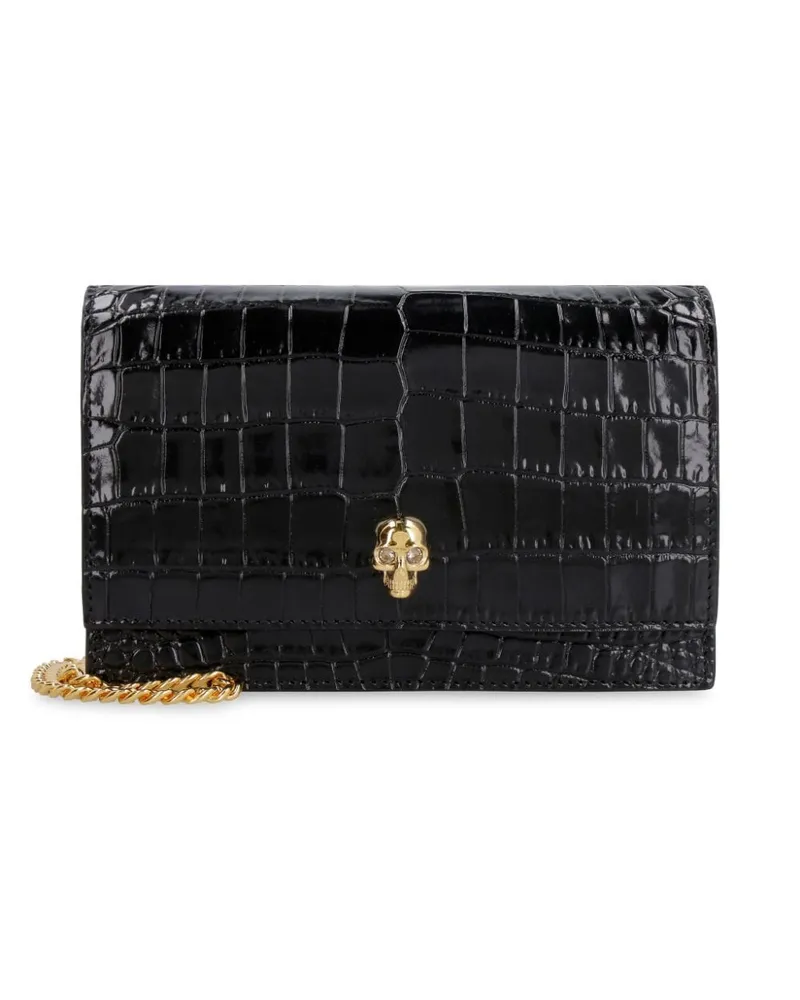 Alexander McQueen Kleine Skull Umhängetasche - Schwarz Schwarz