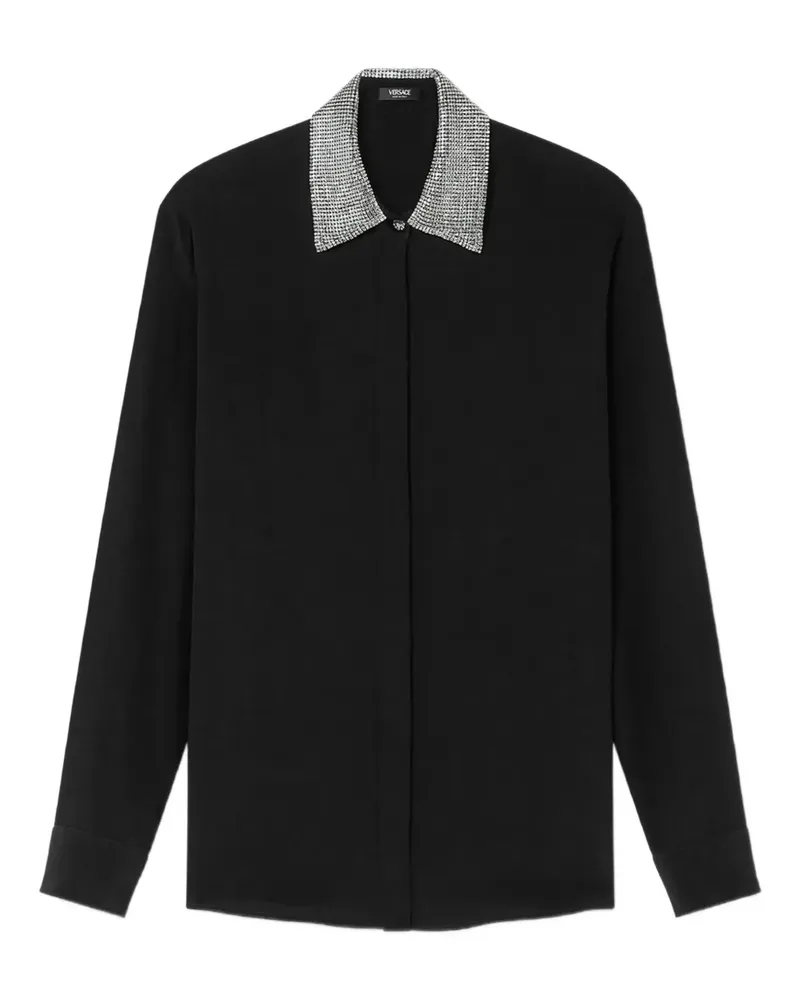 Versace Hemd mit verziertem Kragen - Schwarz Schwarz