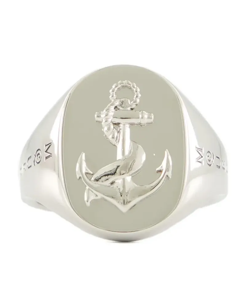 Alexander McQueen Siegelring mit Anker-Motiv - Silber Silber