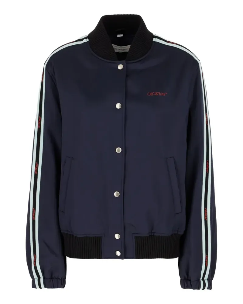 OFF-WHITE stripe-detailing jacket - Blau Blau