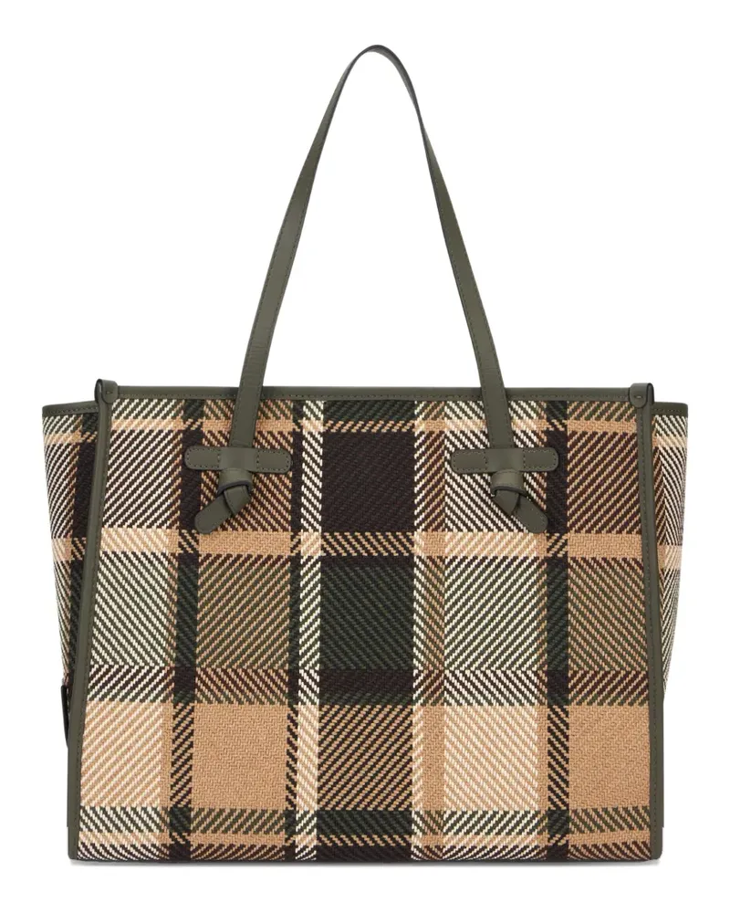 Gianni Chiarini Marcella Tote Bag mit Schottenkaro - Braun Braun