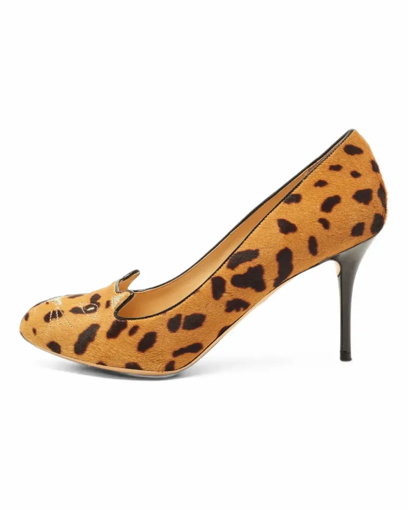 Charlotte Olympia Kitty Pumps mit Hyänen-Print - Nude Nude